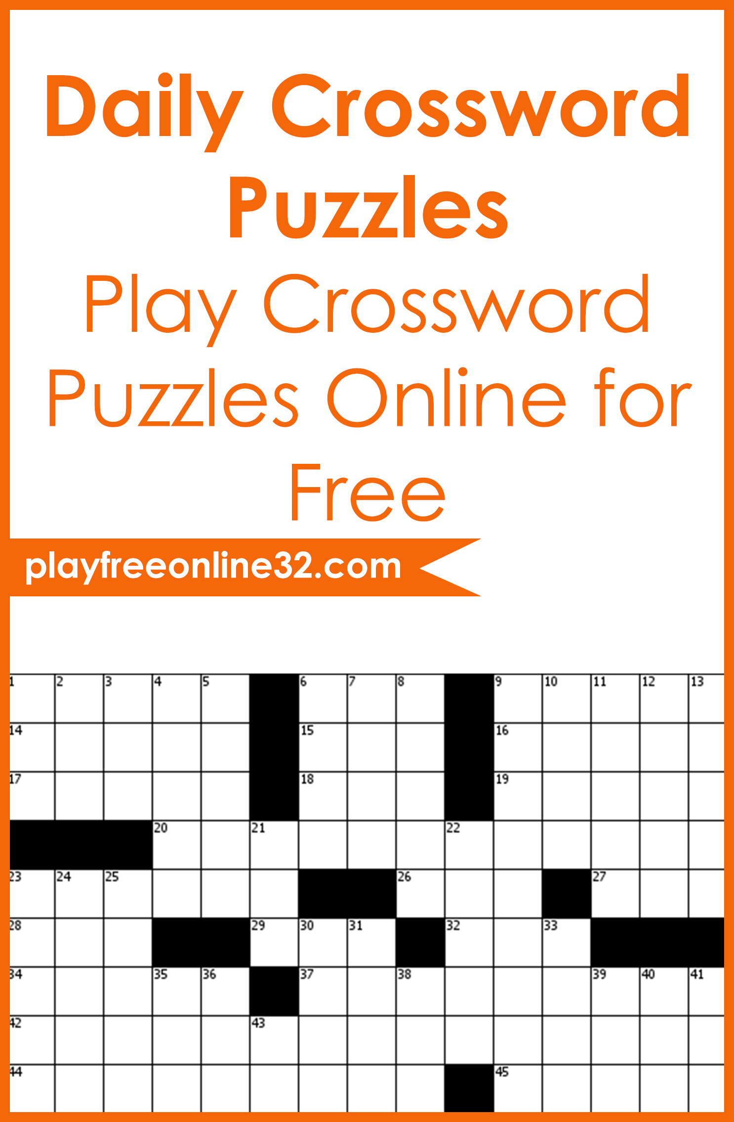 Daily Crossword Puzzles • Play Crossword Puzzles Online for Free