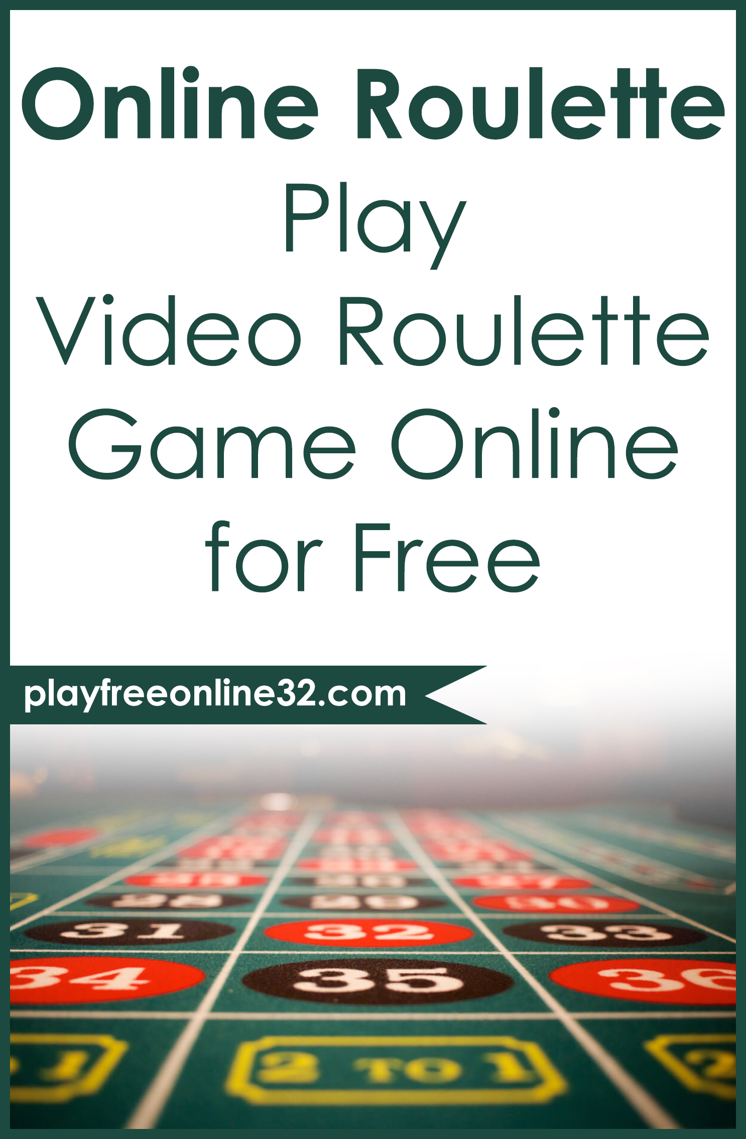Online Roulette • Play Video Roulette Game Online for Free Pinterest